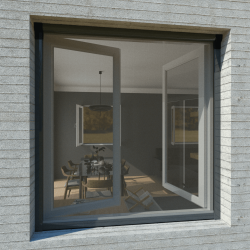 Moustiquaire fenêtre enroulable kocoon anthracite